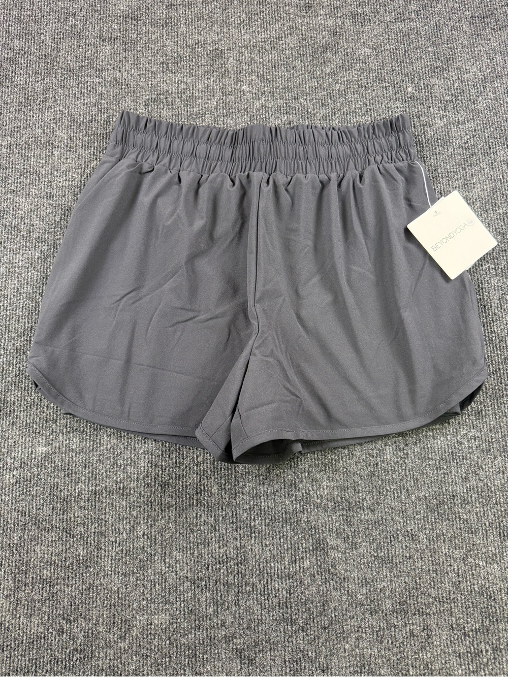 Beyond  Yoga Black Women’s Elastic-Waist Athletic Shorts